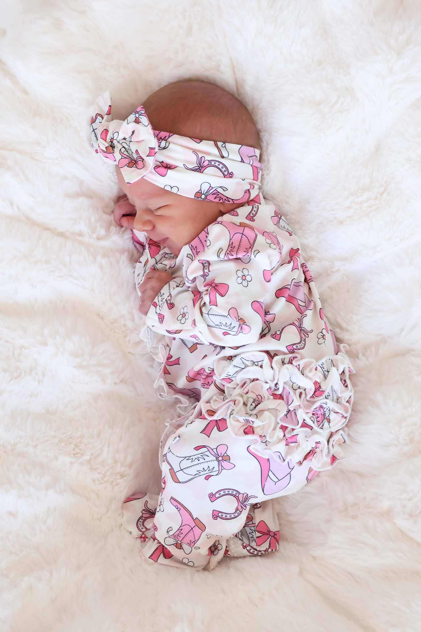 Rodeo Dreams Knit Large Bow Headwrap | Pink