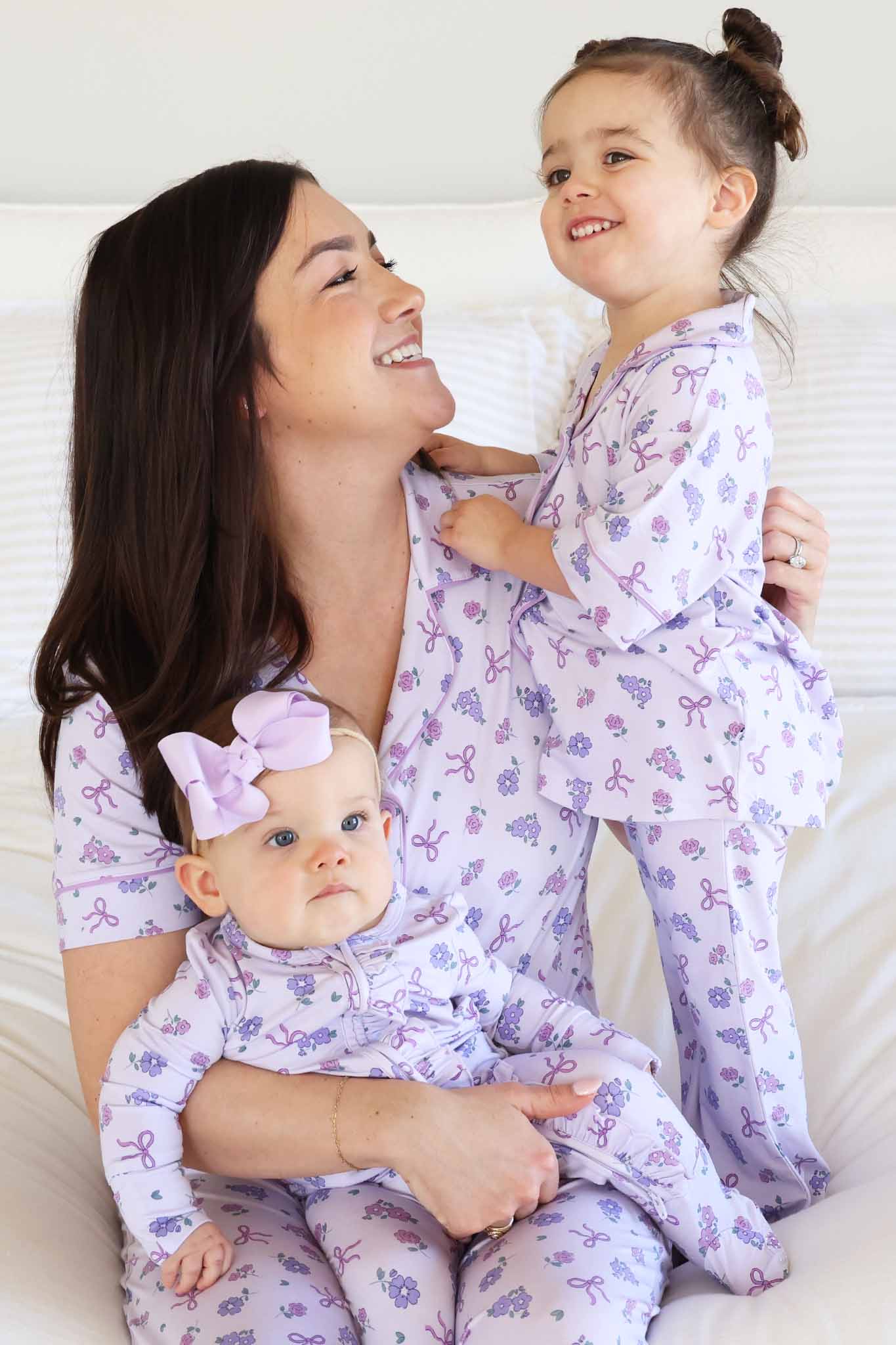 Women's Two Piece Flare Lounge Set | Ribbon & Roses Purple