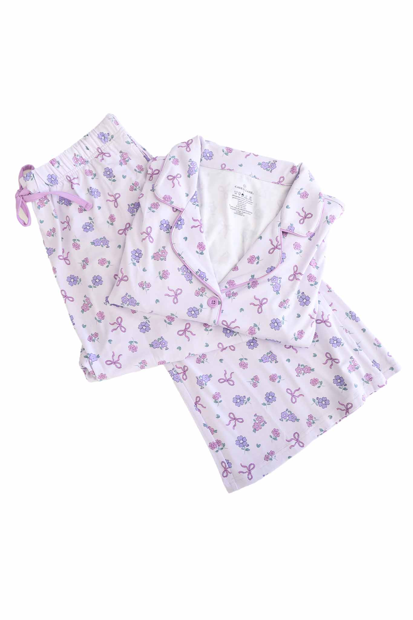 Women's Two Piece Flare Lounge Set | Ribbon & Roses Purple