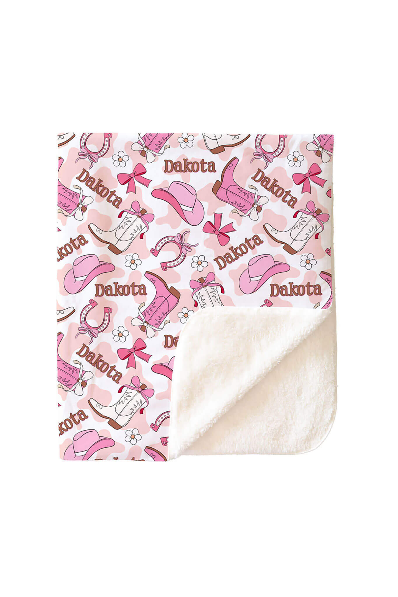 Rodeo Dreams Personalized Kids Blanket | Pink