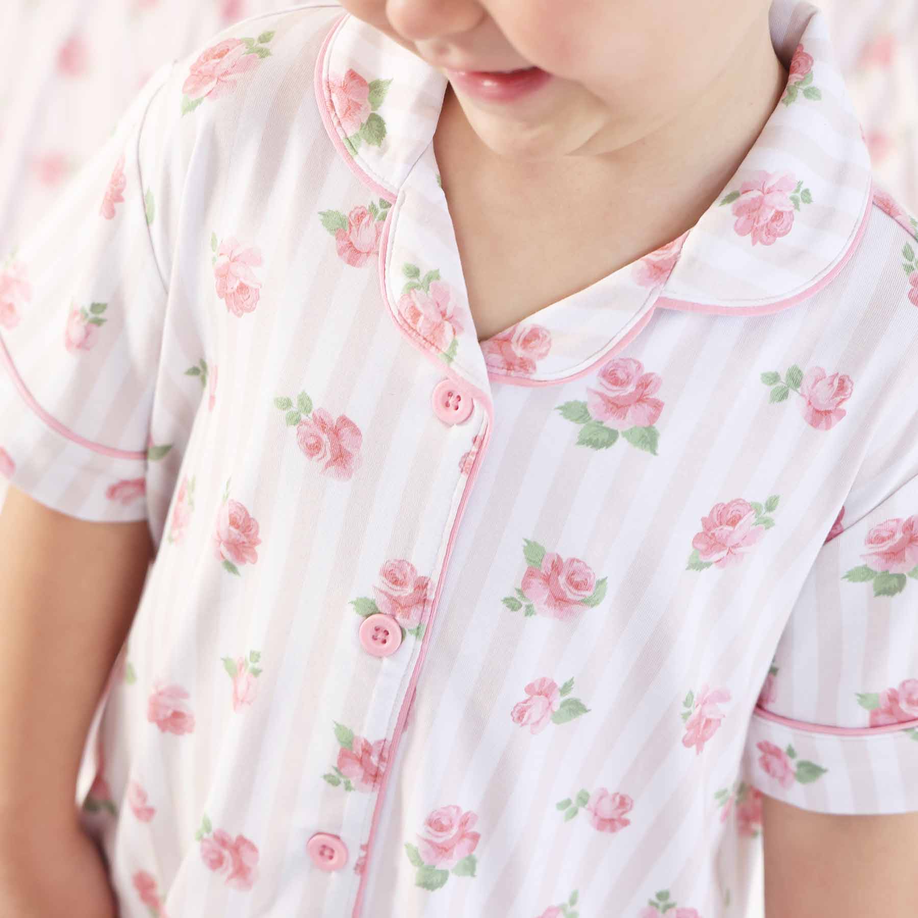 Girl's Two Piece Flare Lounge Set | Rosy & Cozy