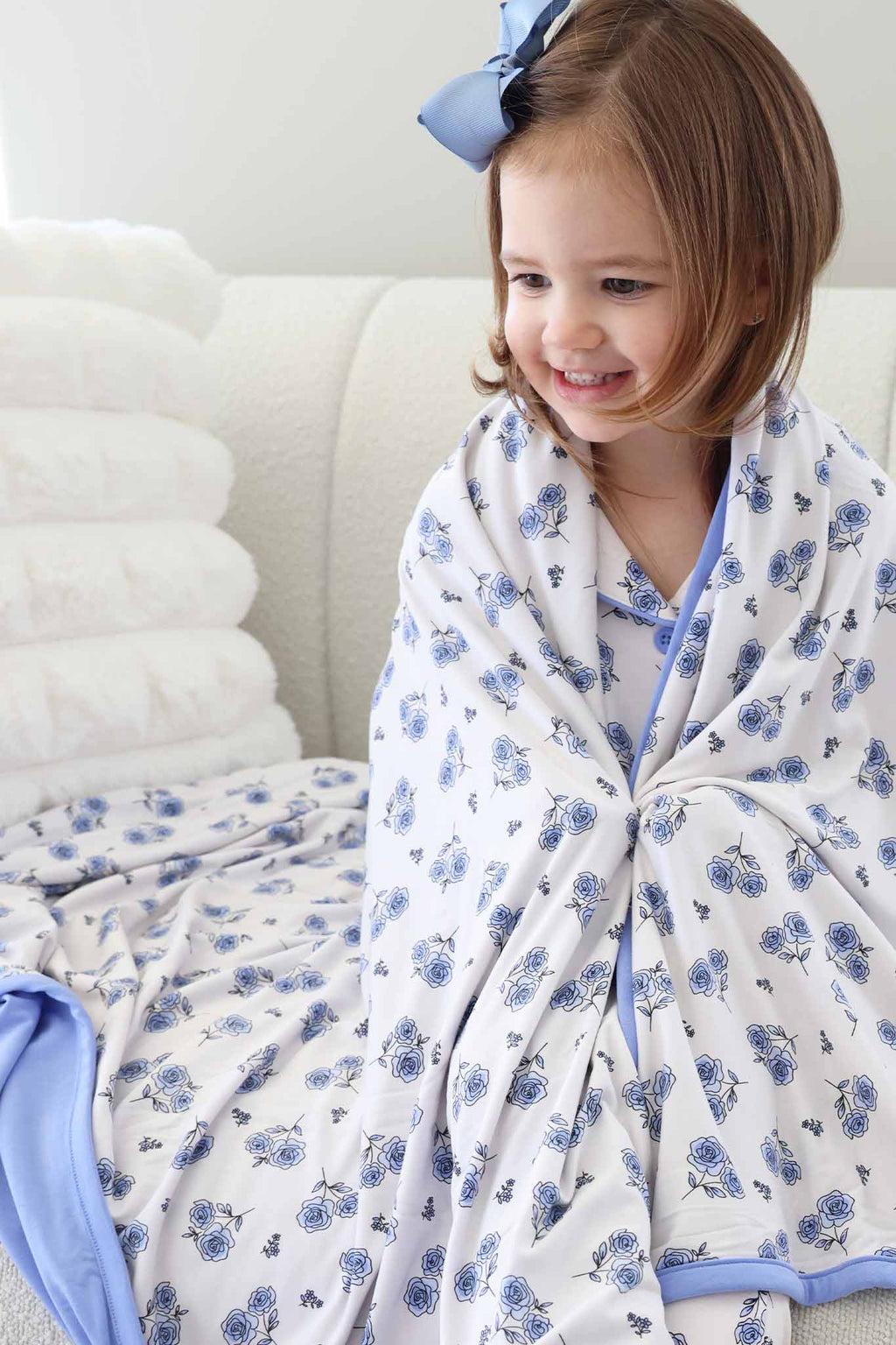 Sapphire Garden Double Sided Bamboo Blanket