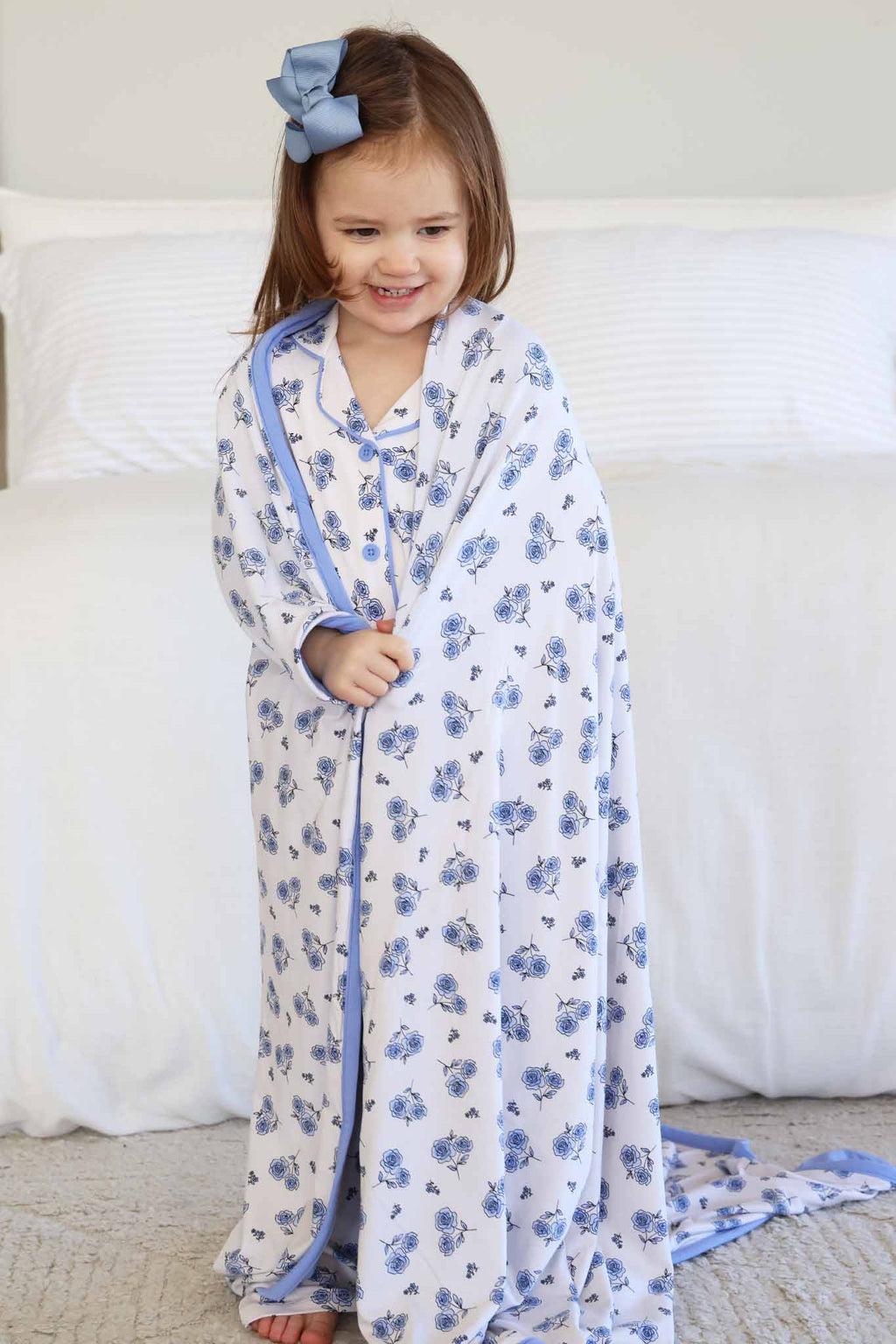 Sapphire Garden Double Sided Bamboo Blanket