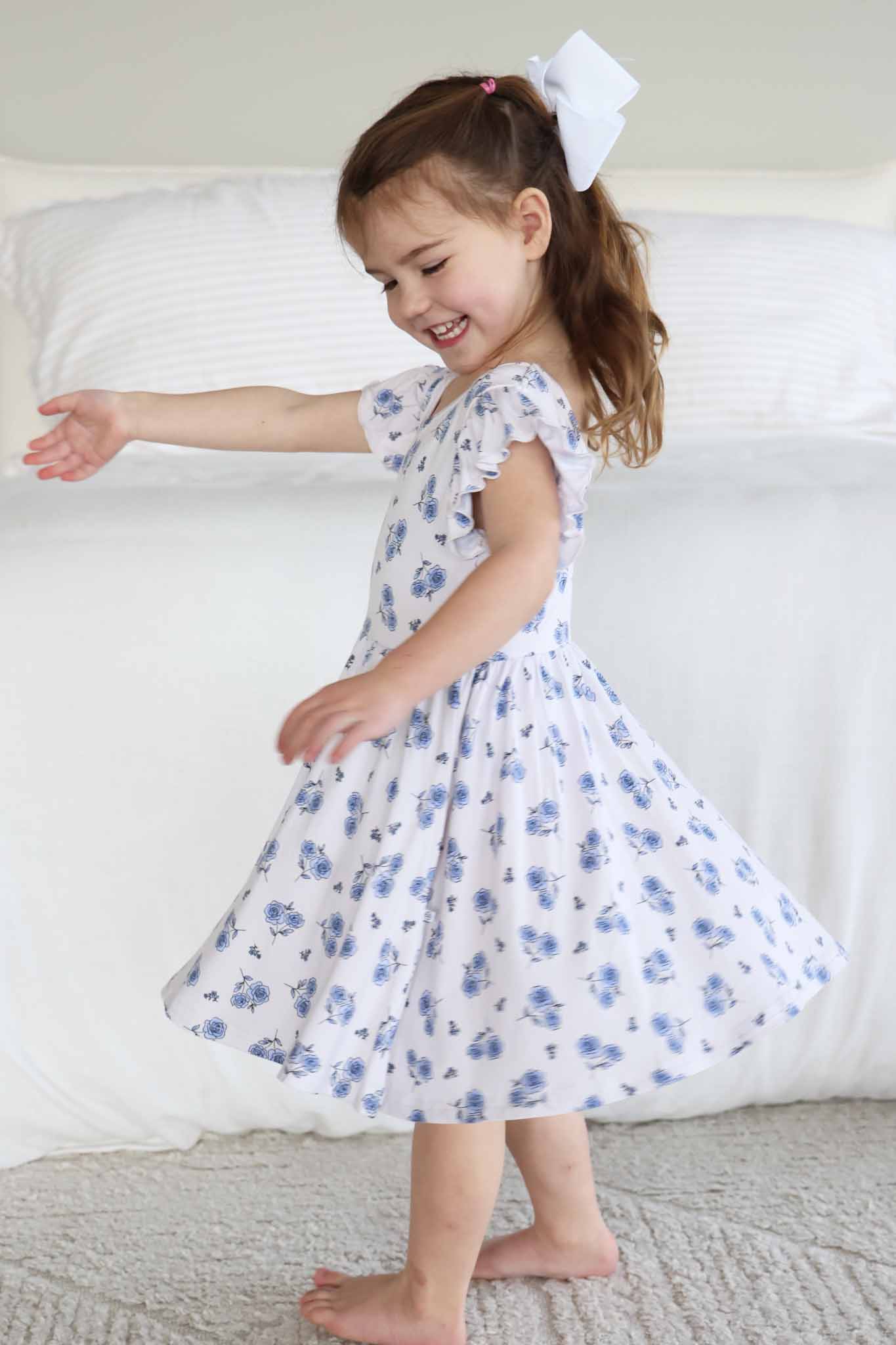 Ruffle Twirl Dress | Sapphire Garden