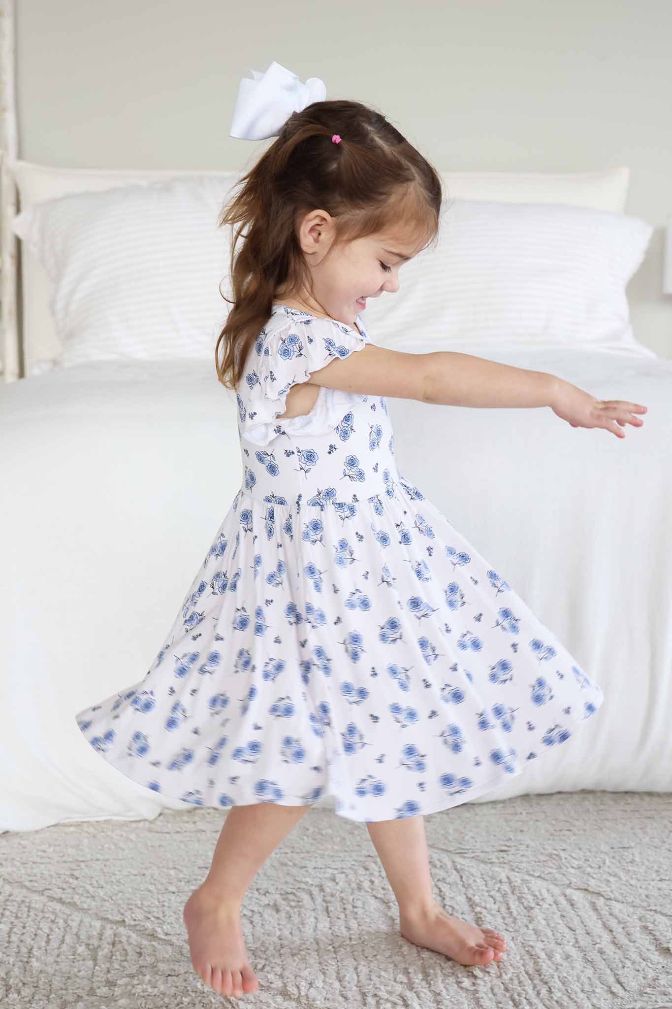 Ruffle Twirl Dress | Sapphire Garden
