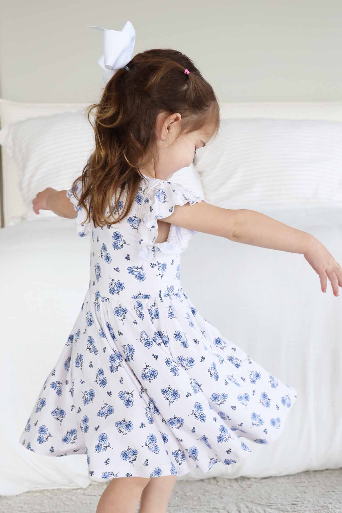 Ruffle Twirl Dress | Sapphire Garden
