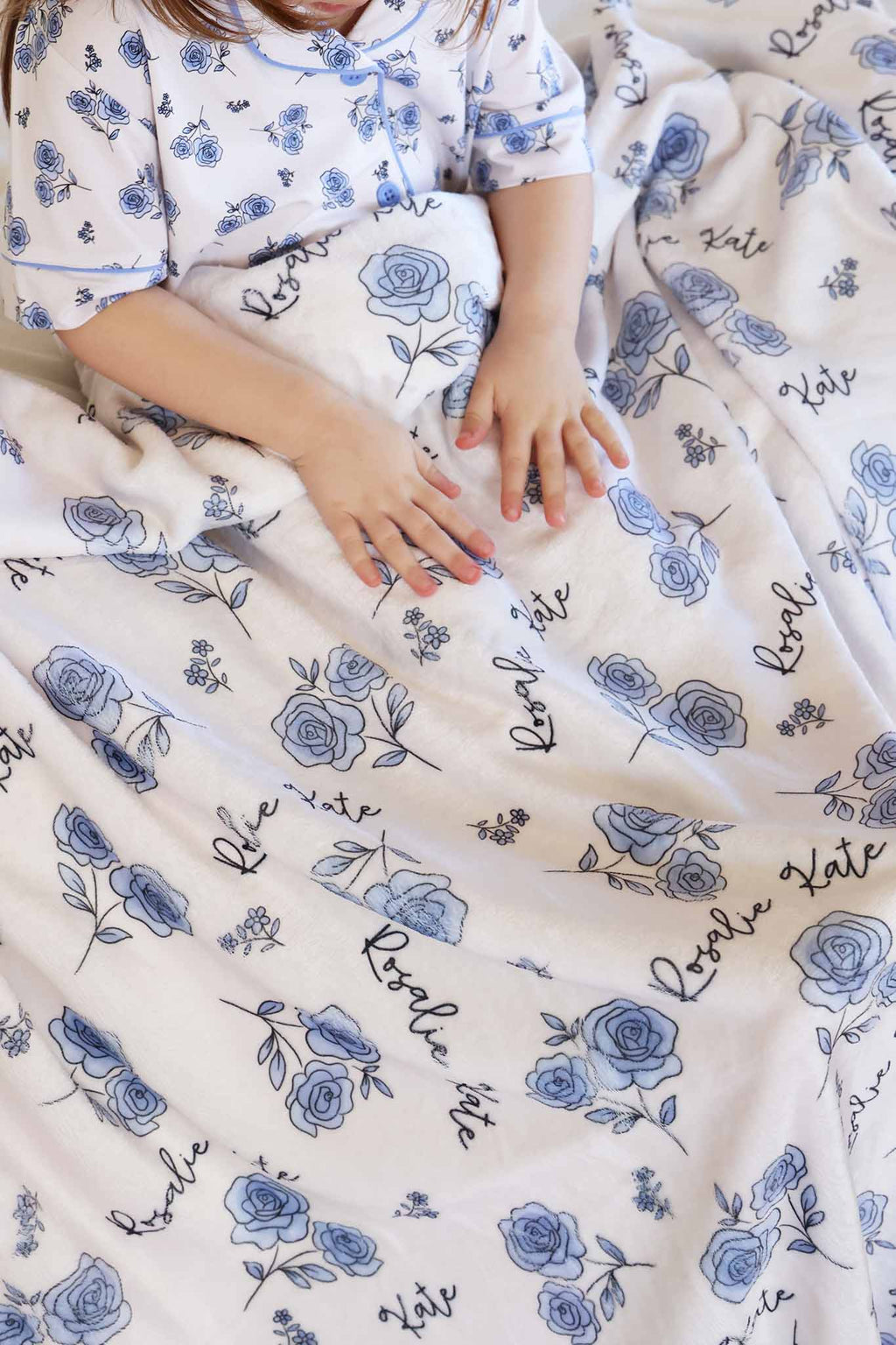 Sapphire Garden Personalized Kids Blanket