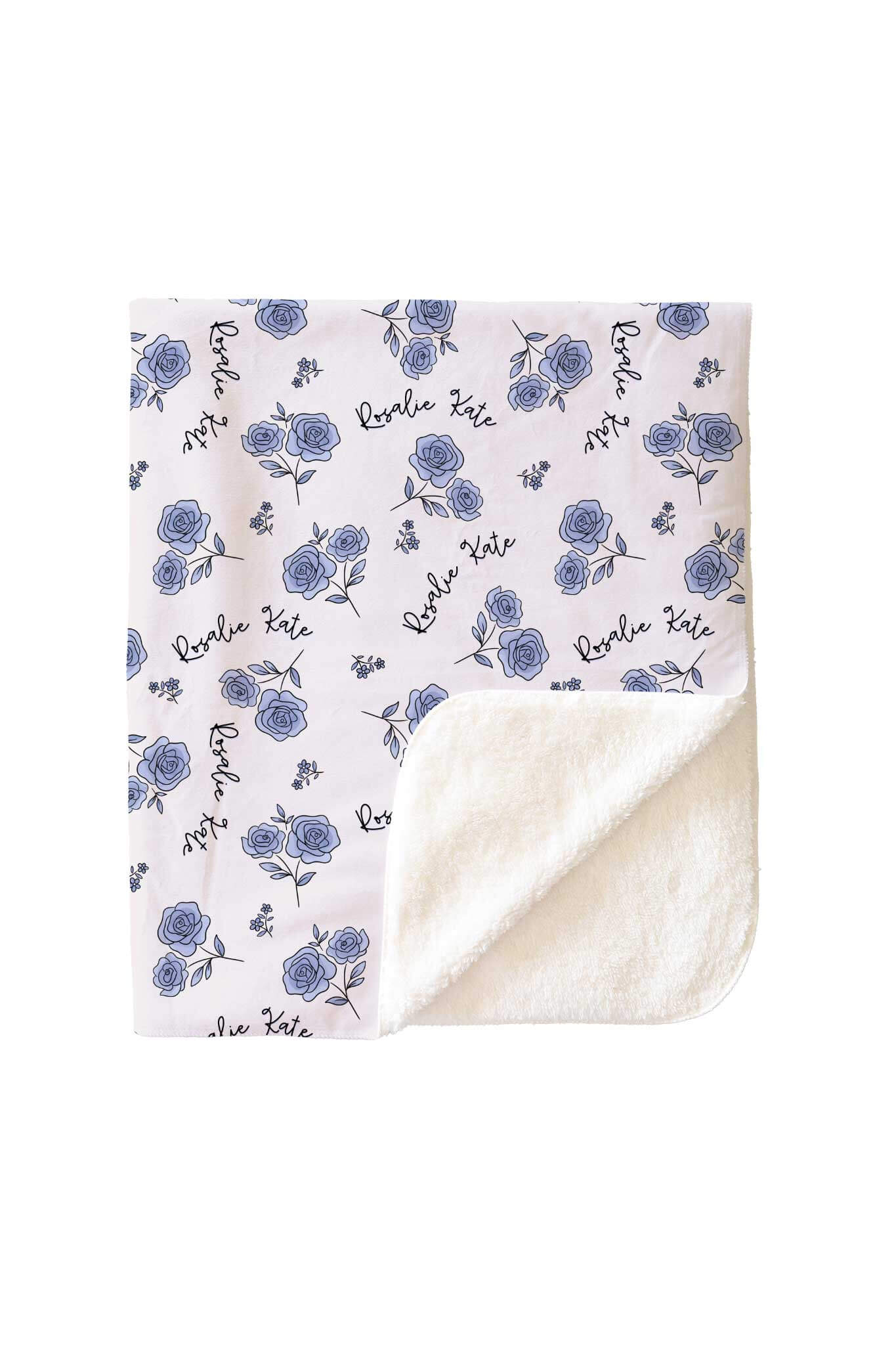 Sapphire Garden Personalized Kids Blanket