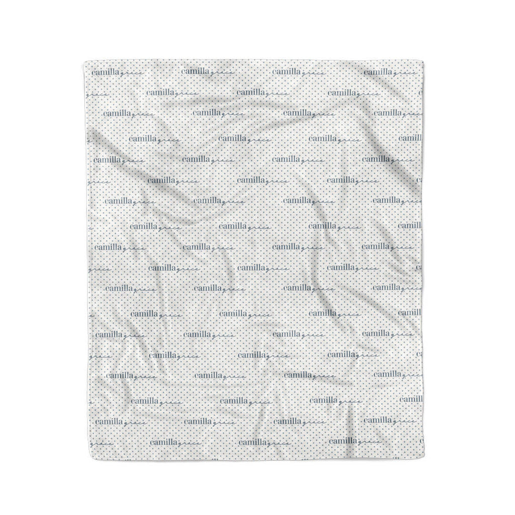 Snuggle Spots Personalized Kids Blanket | White